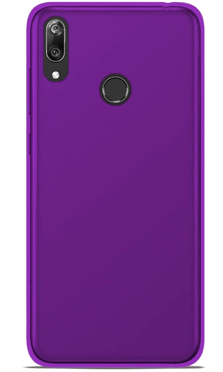 Coque silicone unie compatible Givré Violet Huawei Y7 2019