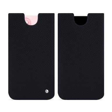 Pochette cuir Apple iPhone 15 - Pochette - Noir - Cuir saffiano