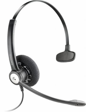 Poly Micro-casque PLANTRONICS Entera USB HW111N-USB - Sur-oreille - Filaire - vue 1