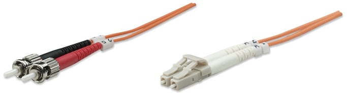 Intellinet 1.0m LC-ST M/M cavo InfiniBand e in fibra ottica 1 m Arancione
