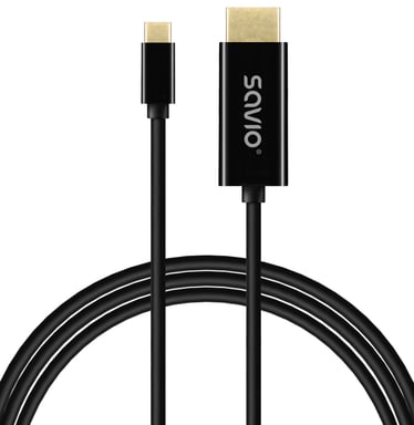 Savio Cl-190 cable USB 1 m USB C Negro