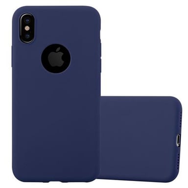 Coque pour Apple iPhone X / XS en CANDY BLEU FONCÉ Housse de protection Étui en silicone TPU flexible