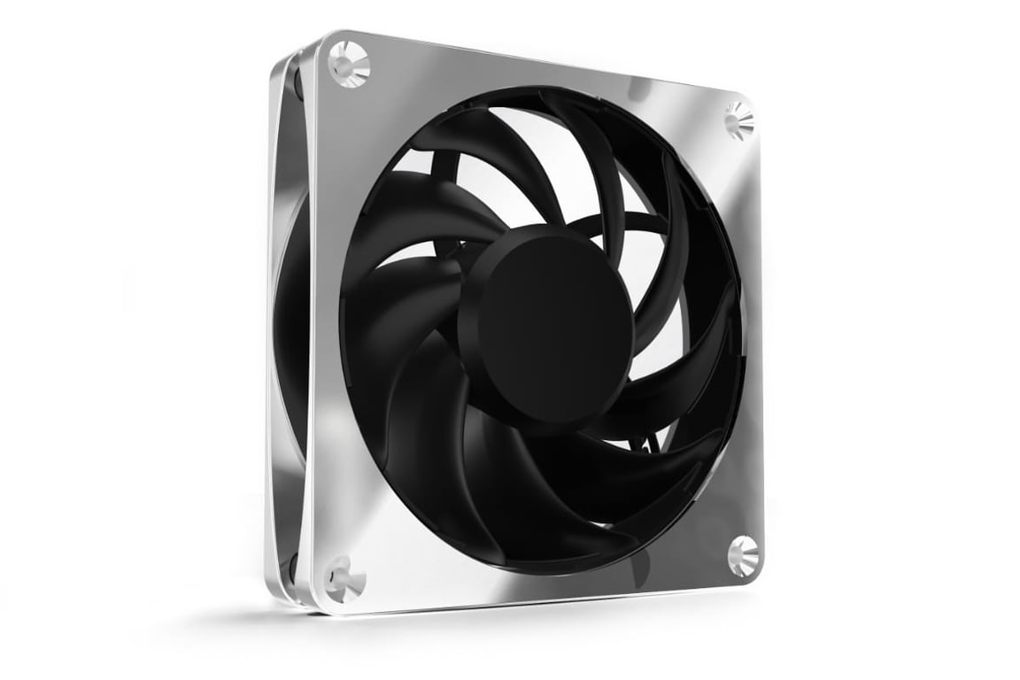 Alphacool Apex Stealth Metall Boitier PC Ventilateur 12 cm Chrome 1 pièce Neuf