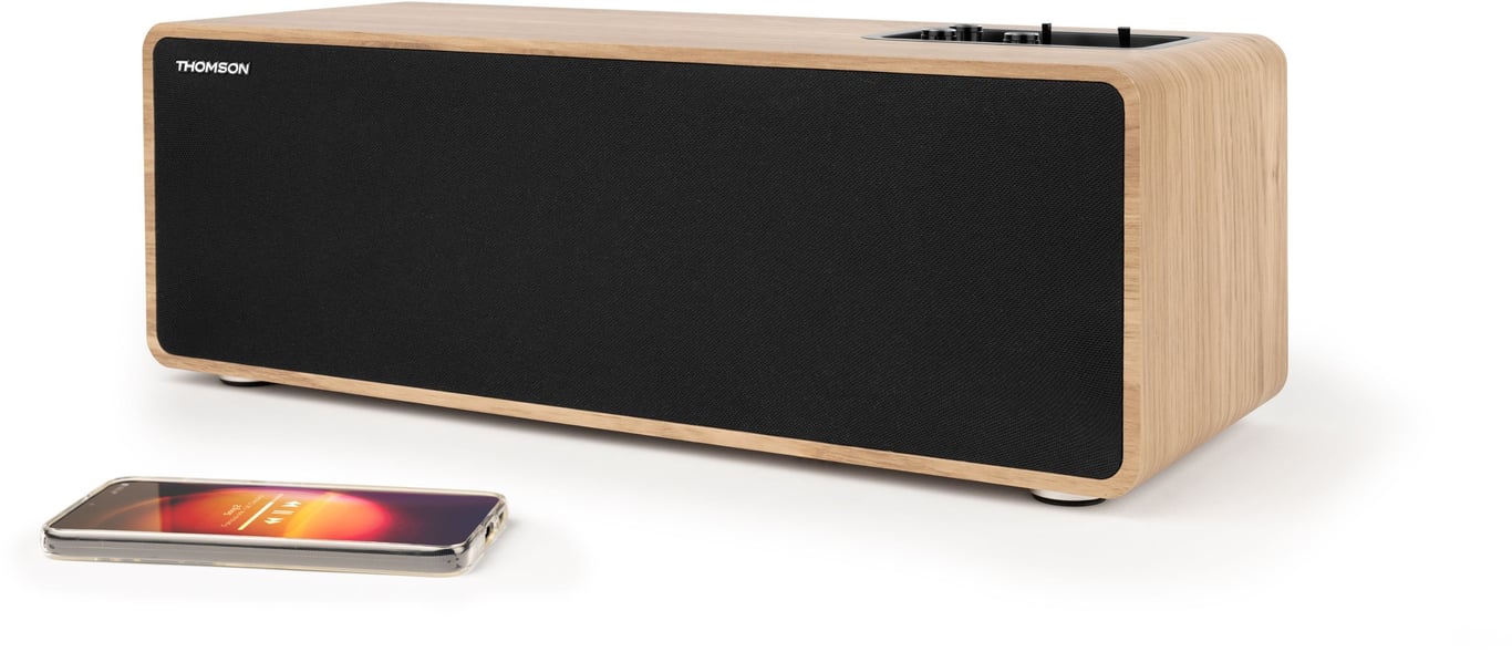 Enceinte bluetooth -  - Bois et noir - Neuf