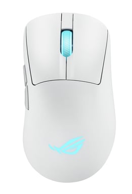 ASUS ROG Keris II Origin WHT ratón Juego mano derecha RF Wireless + Bluetooth + USB Type-A Óptico 42000 DPI