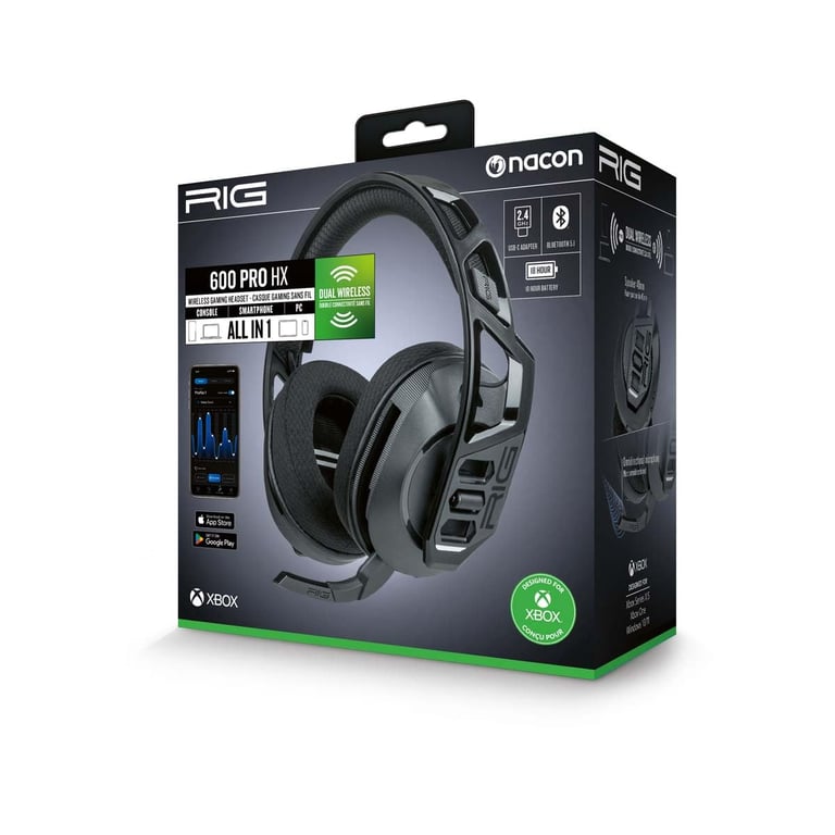 Casque de jeu Nacon RIG600PROHX Noir avec Microphone - Neuf