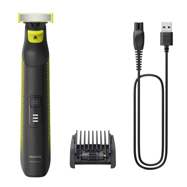 Tondeuse homme Philips QP6506/15 One Blade Pro - Noir, Rechargeable, 90 min Autonomie, Etanche, Sabot 5 en 1
