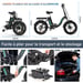 Vélo électrique pliant HITWAY - Pneu 20 pouces Fat Tire Ebikes - 250 W - SHIMANO à 7 Vitesses - 36V/11 - 2AH - Noir