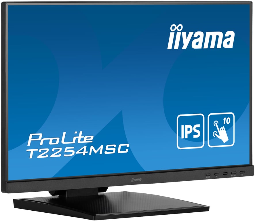 Ecran IIYAMA 21.5   Tactile PCAP 10 points ULTRA MINCE dalle IPS anti-reflet 1920x1080 4ms 250 cd/m2 1xHDMI 1xDisplayPort USB HUB (2x3.0) T2254MSC-B1AG - Neuf