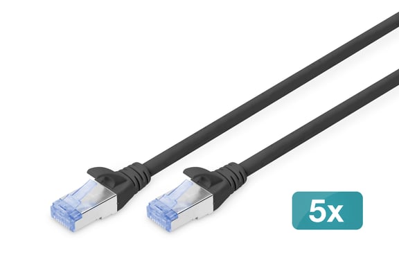 Digitus Cable de conexión SF/UTP CAT 5e, 5 piezas