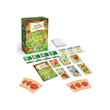 Jeu de cartes stratégique LISCIANI GIOCHI Clash d'Automne Festival d'Automne cartes illustrées Forêt Automne Noir