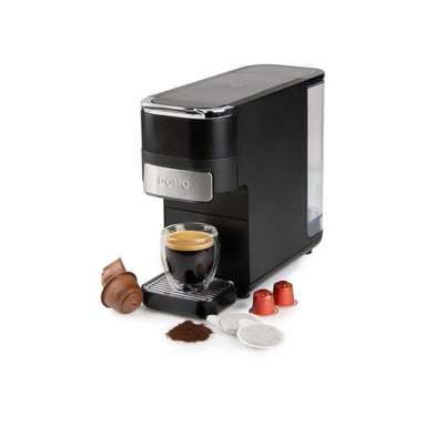 Machine à espresso DOMO 4-in-1 DO748K 1525 W Compatible Nespresso Dolce Gusto ESE & Café moulu Noir mat
