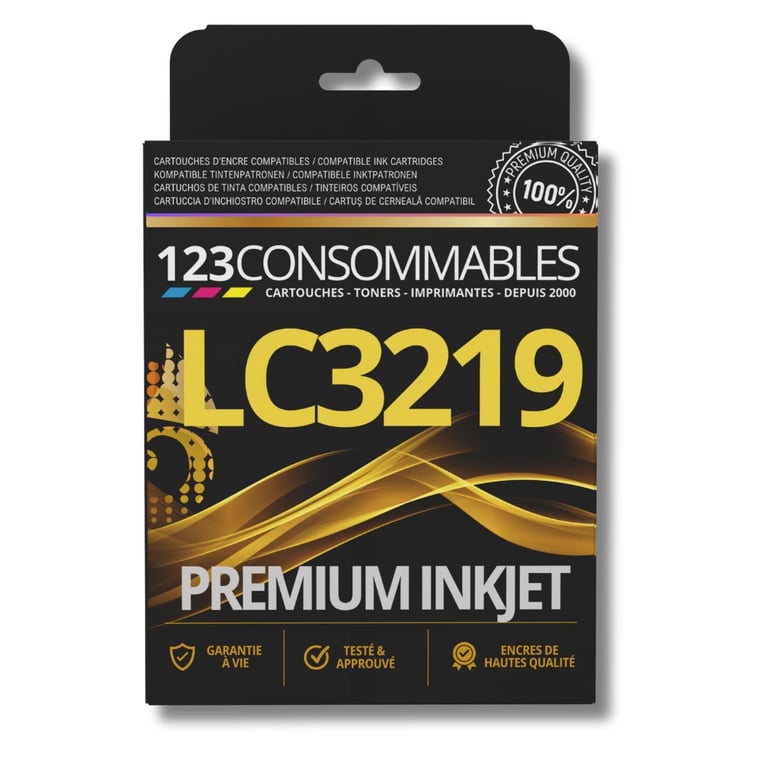 123CONSOMMABLES LC3219XL Cartouches encre compatible avec Brother LC3219XL LC3219 LC3217 pour Brother MFC J5330DW J5730DW J6930DW J5930DW J6530DW J6935DW 1 / 1 Cyan / 1 / 1 Jaune Neuf - vue 6