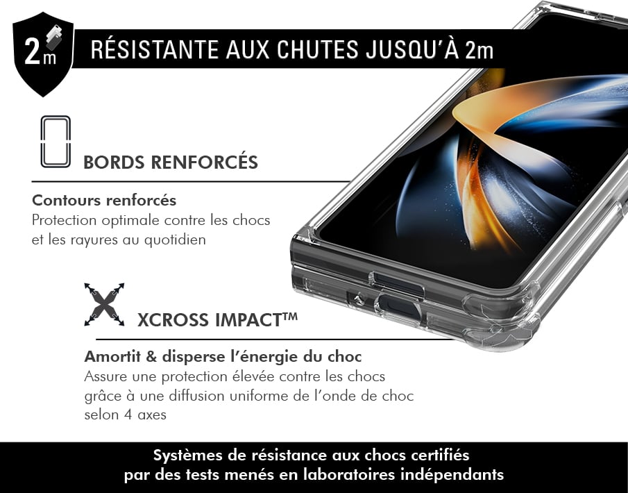 Force Case Transparent Coque Renforcée Samsung Galaxy Z Fold 5 Duo 2M E + Garantie À Vie - Neuf - Image 2