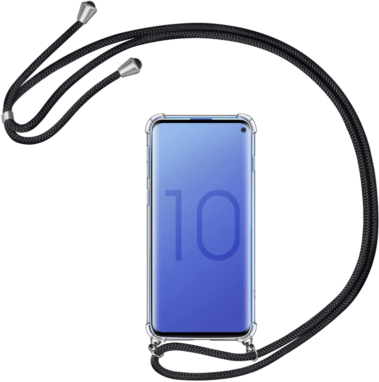 Coque avec Cordon pour SAMSUNG Galaxy S10 Silicone Airbags Transparente