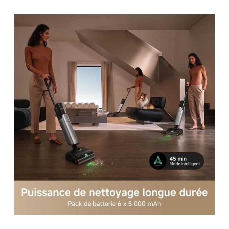 MOVA X4 Pro Aspirateur Laveur Lavage à 'eau chaude Anti enchevêtrement Auto nettoyage à 100 C Aspiration de 20 kPa - vue 3