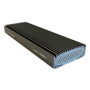 LC-Power LC-M2-C-NVME-3 caja para disco duro externo Caja externa para unidad de estado sólido (SSD) Negro M.2