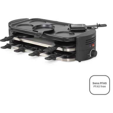 Appareil à raclette, pizzas et crêpes Livoo DOC337 1600 W 6-8 personnes Noir