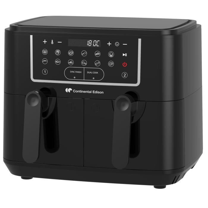 Airfryer Friteuse à Air Sans huile CONTINENTAL EDISON CERFRSH24002CB 9 Double bacs - vue 4