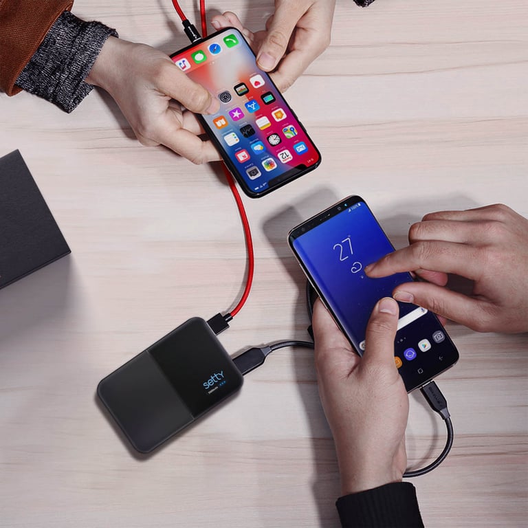 Batterie de Secours 5000mAh 2 Ports de Sortie USB Format Compact Setty Neuf - vue 3