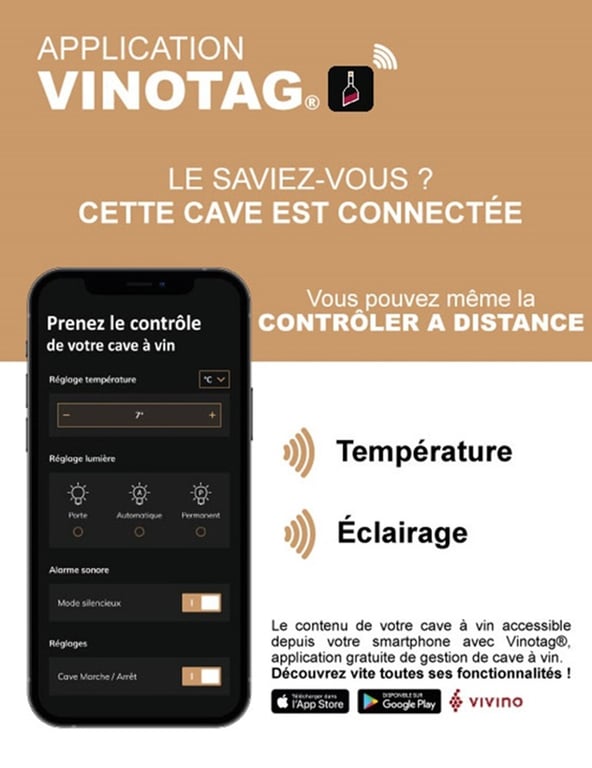 Cave à vin de mise en service connectée SMART52 – 52 bouteilles Neuf
