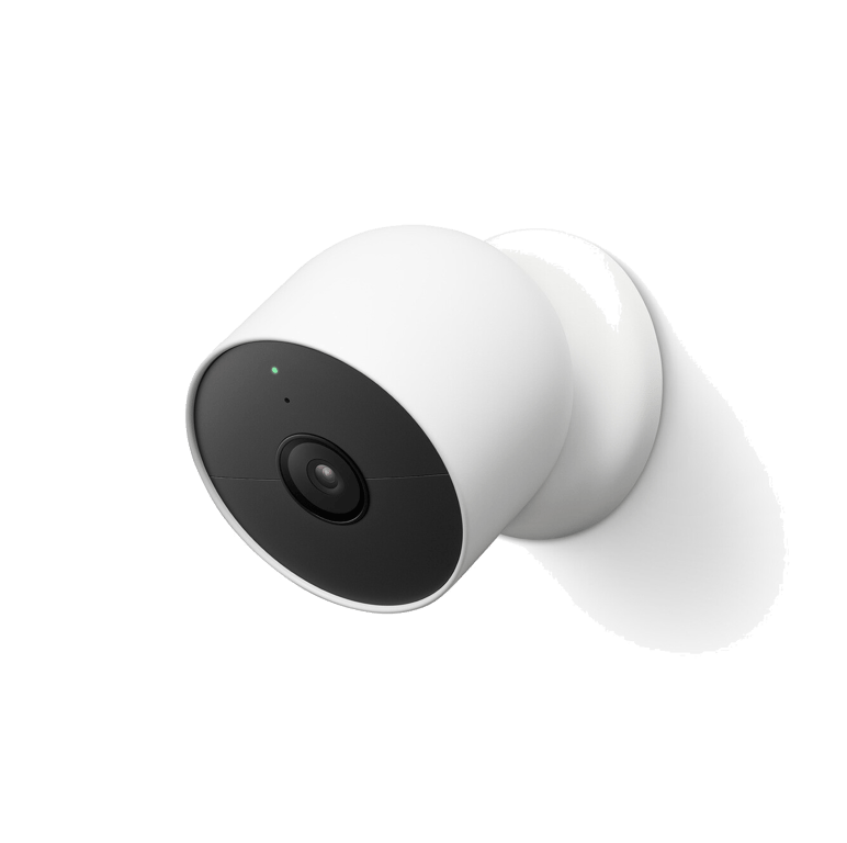 Caméra de surveillance sans fil Bluetooth Google Nest Cam intérieure extérieure Blanc neige