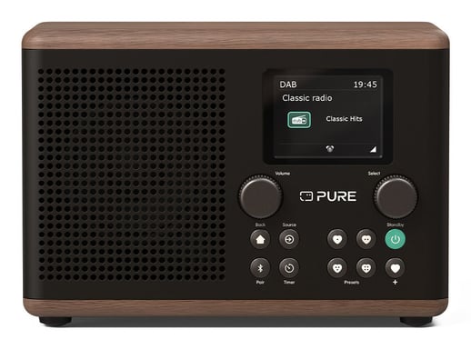 Pure Classic H4 Portátil Digital Negro, Madera