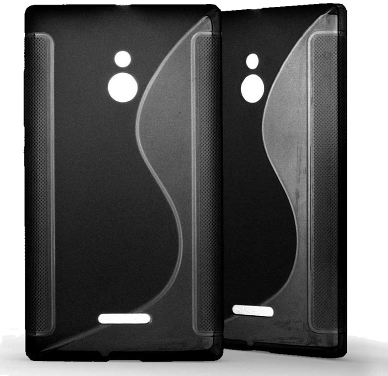 Coque silicone unie compatible Givré Noir Nokia XL