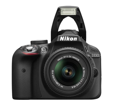 Nikon D3300 + 18-55 VR II Kit d'appareil-photo SLR 24,2 MP CMOS 6000 x 4000 pixels Noir