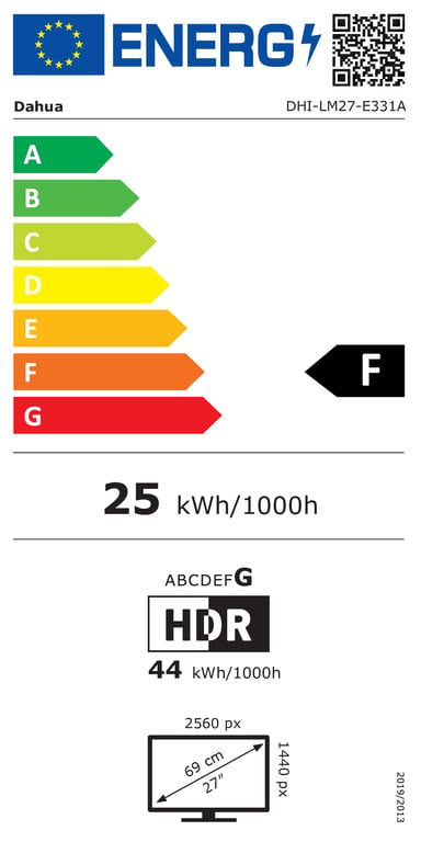 Dahua Technology DHI LM27 E331A écran plat de PC 68 6 cm 27 2560 x 1440 pixels Quad HD LED Neuf - vue 2