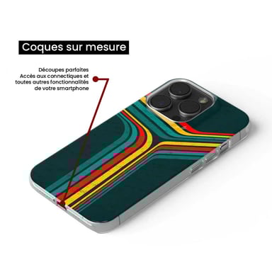 Coque en silicone - Compatible Samsung Galaxy A24 4G - design retro lines