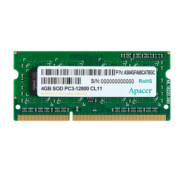 Apacer AS04GFA60CATBGC module de mémoire 4 Go 1 x 4 Go DDR3 240 pin DIMM Neuf - vue 2