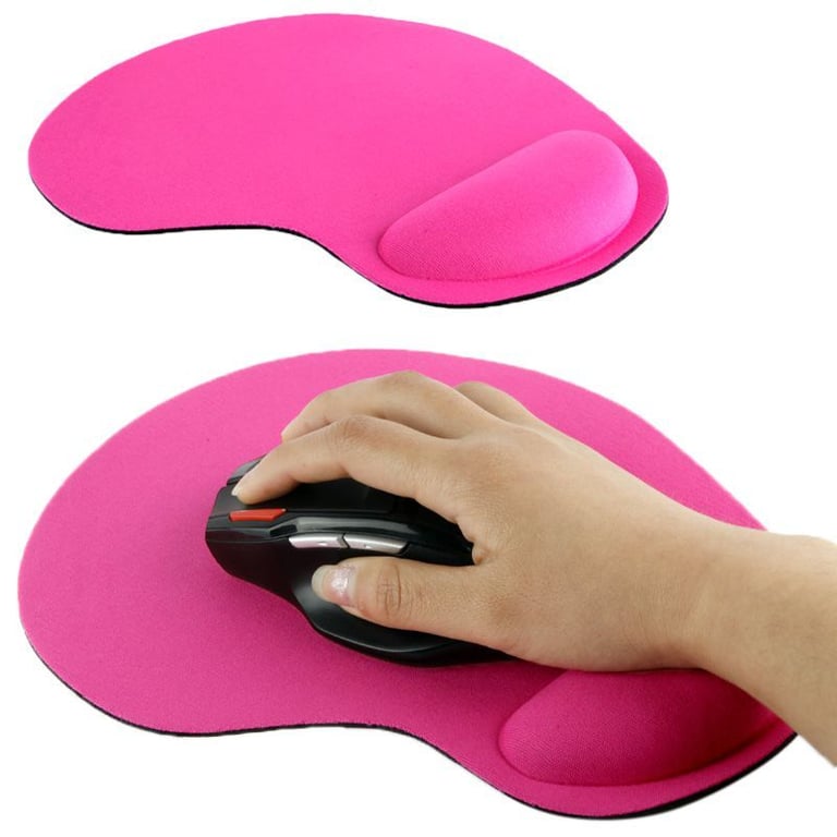 Tapis de souris repose poignet de qualité ergonomique ultra fin rose