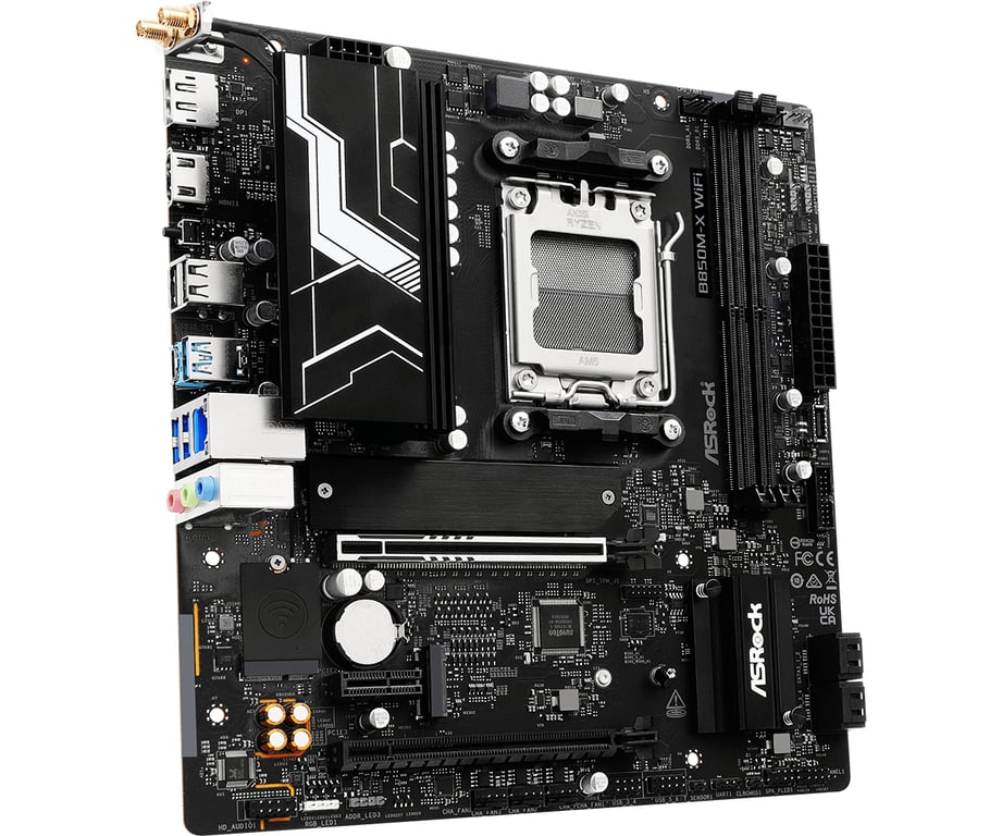 ASROCK Carte Mère B850M X WiFi AMD AM5 Micro ATX Neuf - vue 2