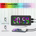 Despertador digital con superficie de espejo 3 niveles de brillo colores RGB