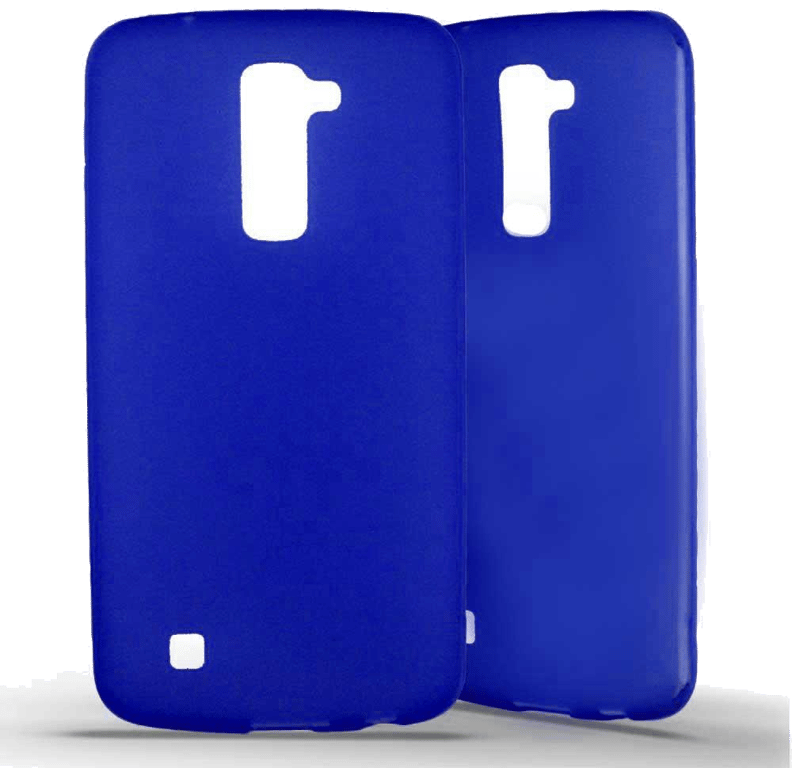 Coque silicone unie compatible Givré Bleu LG K10