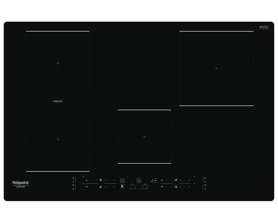 Hotpoint HB 0577B NE Table de cuisson à induction 4 zones 77 cm Noir - Neuf