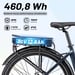 VéLo Électrique Urban 7 | Moteur 250W | Batterie 36V 12.8Ah | Pneus 700C*50C Pouces | Vitesse Max 25 km/h | Autonomie 70 km | Bleu