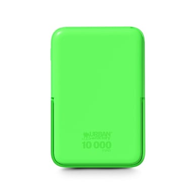URBAN FACTORY MAGNEE Power Inalámbrico Magnético Universal Powerbank 10.000mAh Verde Neón