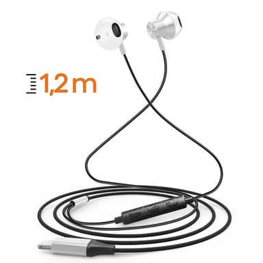 Ecouteurs Filaires Lightning Semi-intra-auiculaire Argent