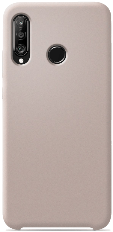 Coque silicone unie compatible Soft Touch Sable rosé Huawei P30 Lite