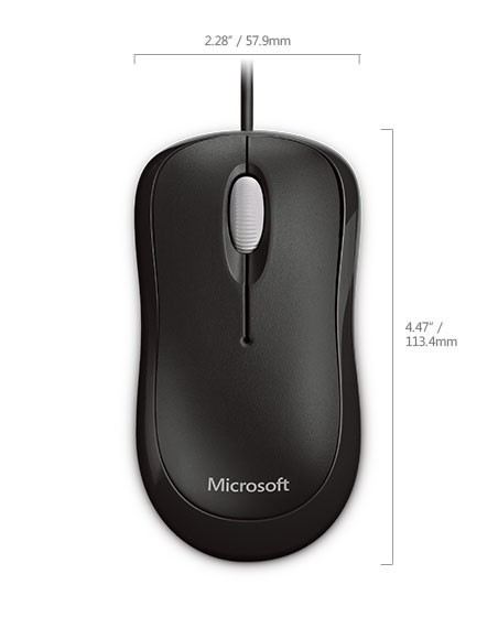 Microsoft 4YH-00007 souris Ambidextre USB Type-A Optique 800 DPI