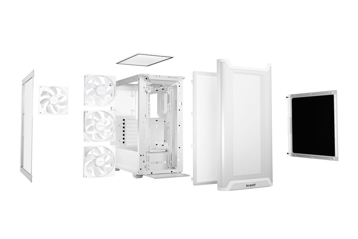 Bo îtier PC Midi Tower be quiet! Pure Base 501 LX White blanc avec 4 ventilateurs RGB et panneau en verre trempé - Neuf