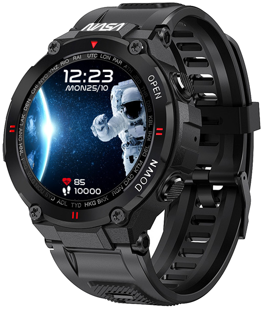 NASA Montre Connectée Homme; Smartwatch; Sport; IP68; Santé; Images de l'univers; Android - iOS; Mod