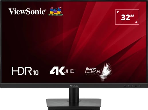 ViewSonic VA3208-4K-HD - Écran LED - 32'' (31.5'' visualisable) - 3840 x 2160 4K @ 60 Hz - VA - 300 cd/m² - 3000:1 - HDR10 - 4 ms - 2xHDMI, DisplayPort