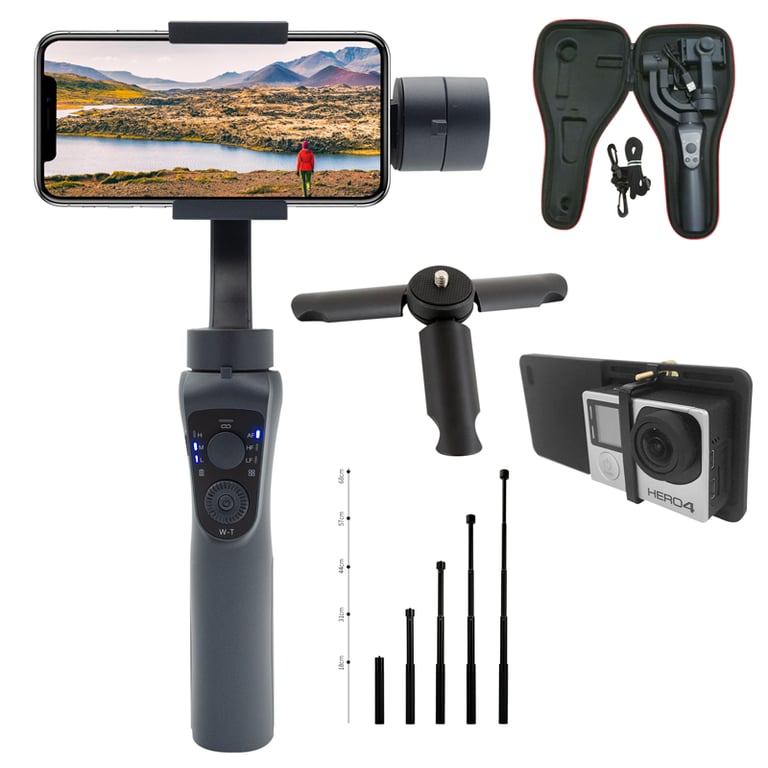 Back2buzz - Stabilisateur 3 axes 360 view - Pack Premium GoPro - BetterPlay