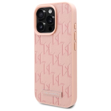 Custodia Karl Lagerfeld per iPhone 16 Pro Max 6,9'' rosa Custodia rigida Hot Stamp Magsafe