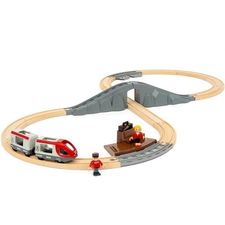 Circuit en bois BRIO World Circuit en 8 Voyageurs Pack A 36079 22 pièces Marron multicolore - Neuf