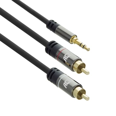 ACT AC3605 cavo audio 1,5 m 3,5 mm 2 x RCA Nero