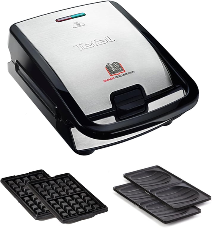 Appareil à sandwich et gaufres 2 en 1 Inox Neuf